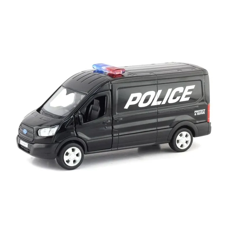 Rotaļlieta automašīna RMZ City Ford transit van police 554041P, melna krās.