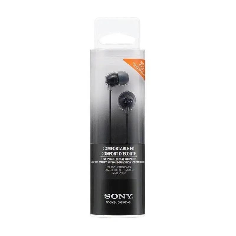 Laidinės ausinės Sony MDR-EX15LP MDREX15LPB.AE, juoda sp.