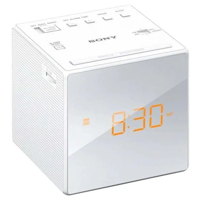 Radijo žadintuvas Sony ICF-C1, balta sp.