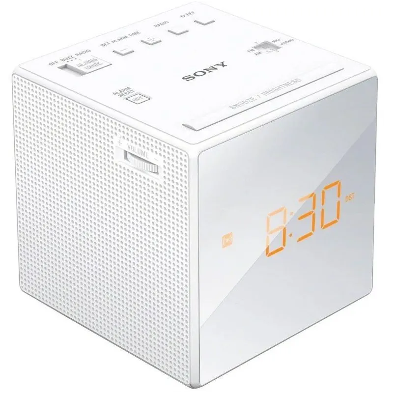 Radijo žadintuvas Sony ICF-C1, balta sp.