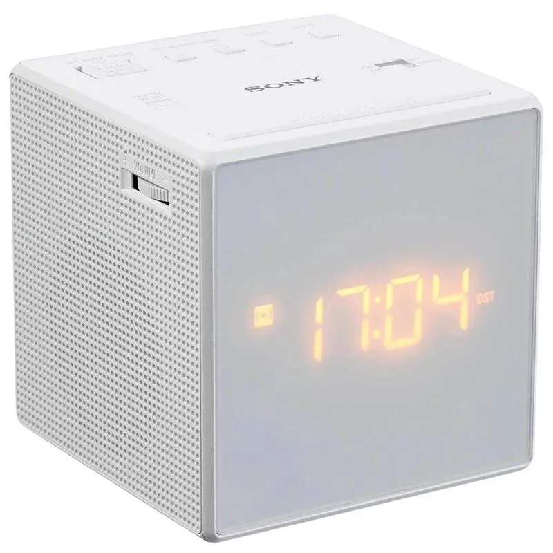 Radio modinātājs Sony ICF-C1, balta krās.