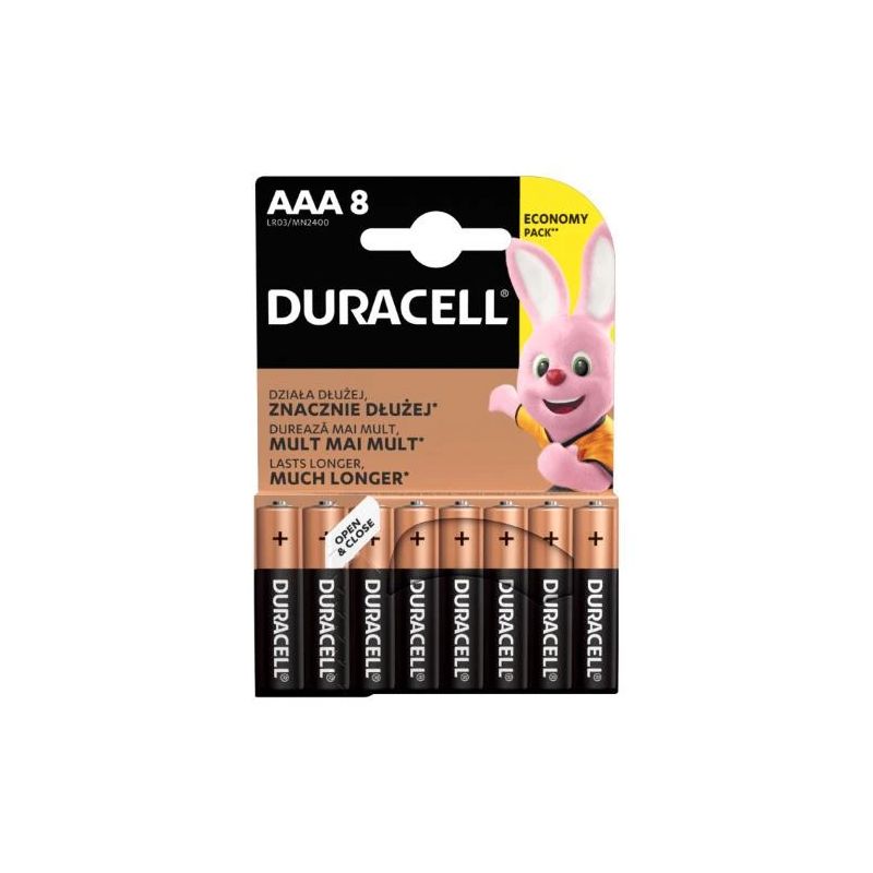 Baterijas duracell aa. lr6. 8 gab.