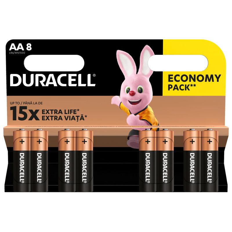 Baterijas duracell aa. lr6. 8 gab.
