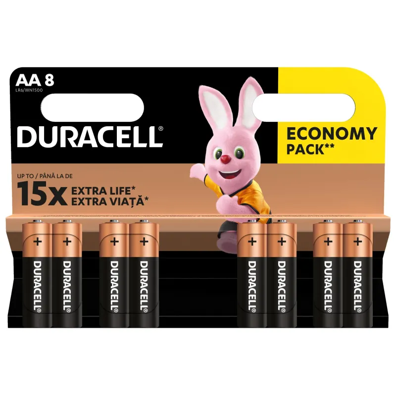 Elementai Duracell AA-LR06, 8 vnt.
