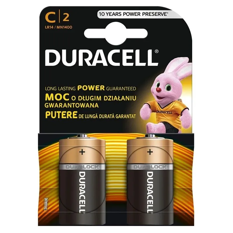Baterijas Duracell MN 1400 Basic C, LR14