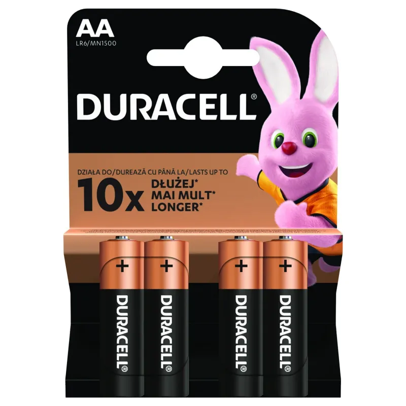 Battery duracell c&b aa 4tk
