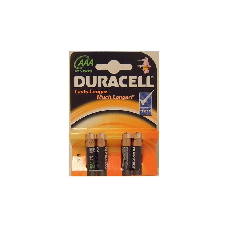 Baterijas Duracell MN2400. AAA. 1.5 V. 4 gab.