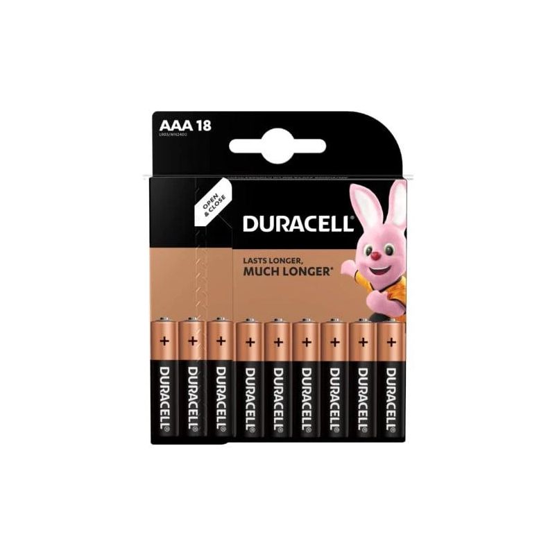 Baterijas Duracell Alkaline Long Lasting Power 18x AAA