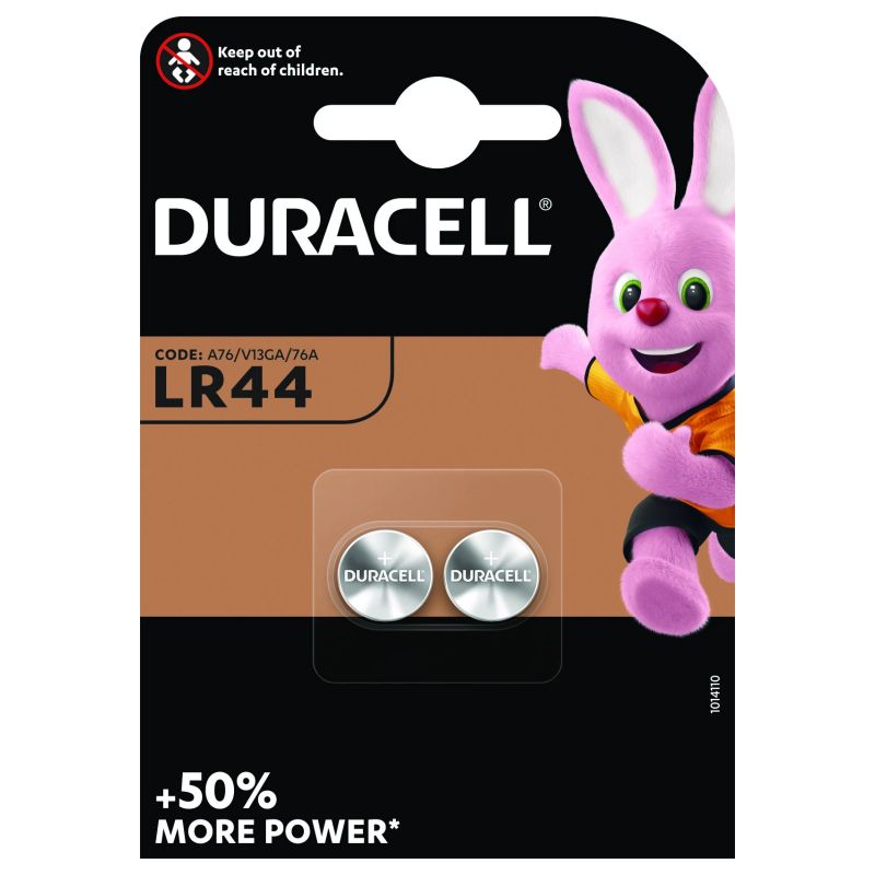 Baterijas duracell lr44. 2 gab.