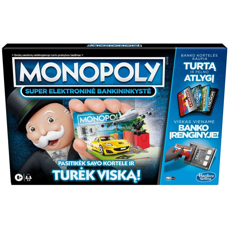 MONOPOLY Board game Super Electronic banking ,In Lithuanian lang.,