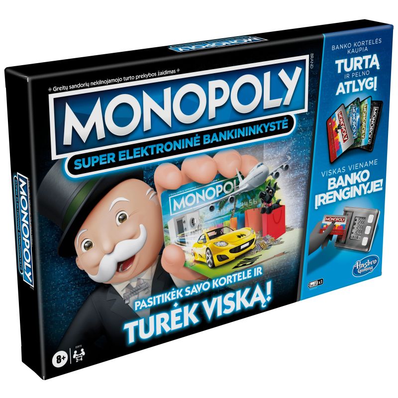 MONOPOLY Board game Super Electronic banking ,In Lithuanian lang.,