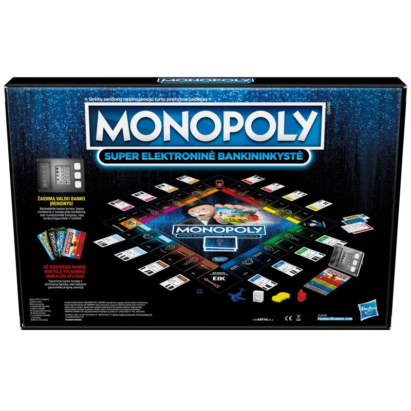 MONOPOLY Board game Super Electronic banking ,In Lithuanian lang.,