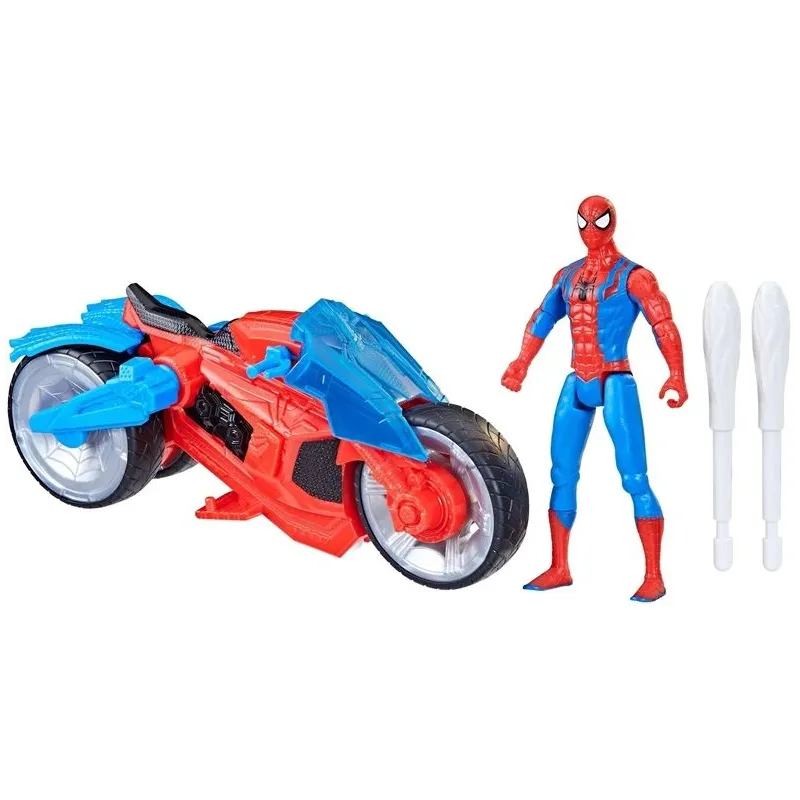 Komplekts Hasbro Spiderman Web Blast Cycle F6899, 10 cm, zila krās.-sarkana krās.