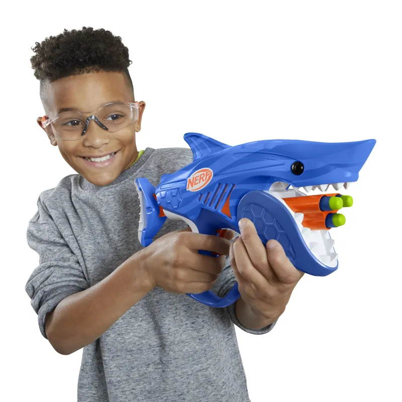 Rotaļu ierocis ar lodēm Hasbro Nerf Sharkfire Zila