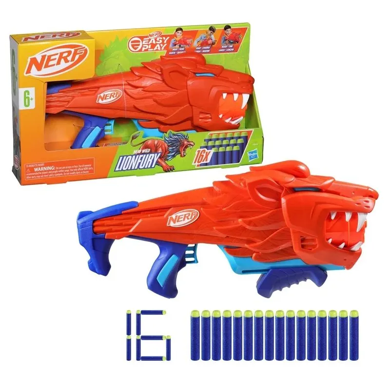 Rotaļu ierocis ar lodēm Hasbro Nerf Lionfury Sarkana