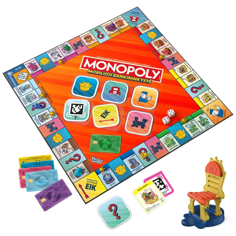 MONOPOLY Žaidimas „Monopolis: mobilioji bankininkystė“, lietuvių k.