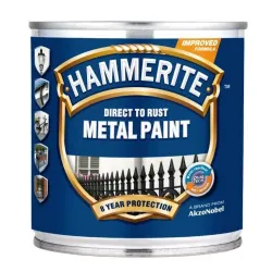 Краска-эмаль, для металлоконструкций, защита от коррозии Hammerite Smooth, блестящий, 0.25 l, черный цв.