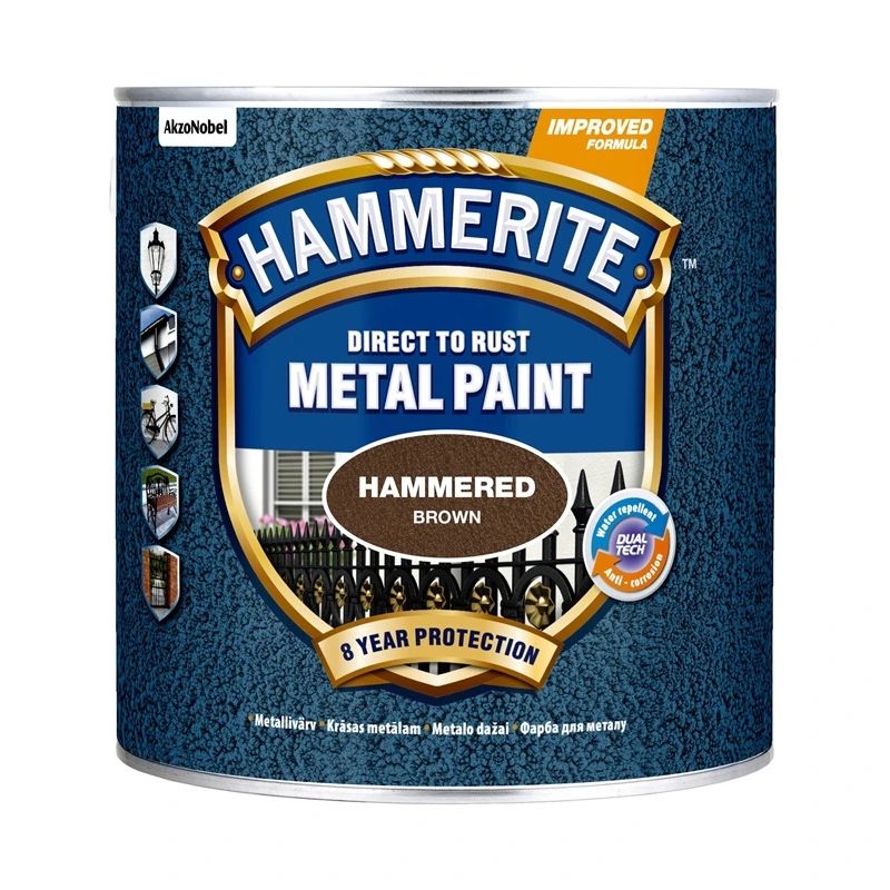 Krāsa hammerite brūns āmurkalums 2.5l