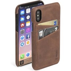 Krusell Sunne 2 Card Cover Apple iPhone X vintage cognac ,61104,