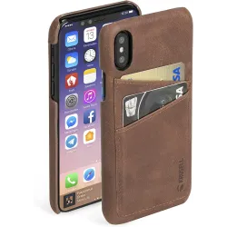Krusell Sunne 2 Card Cover Apple iPhone X vintage cognac ,61104,