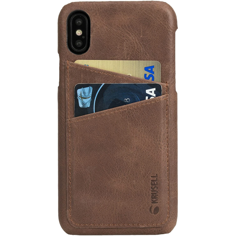 Krusell Sunne 2 Card Cover Apple iPhone X vintage cognac ,61104,
