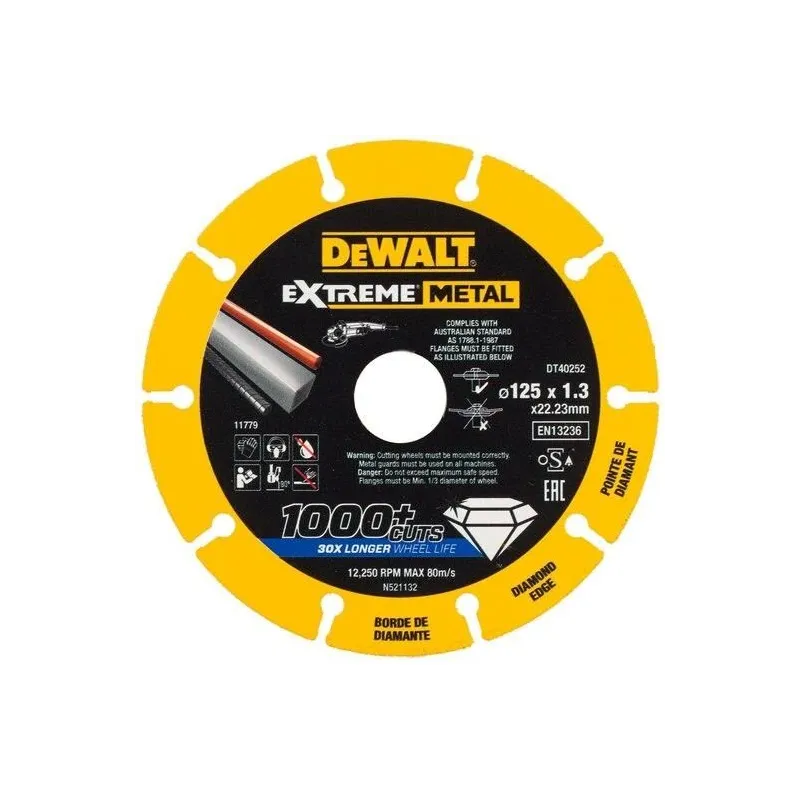 Deimantinis pjovimo diskas DeWalt 125 x 22.23 x 1.3 mm