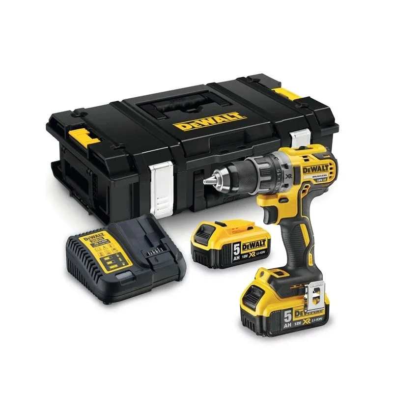 Akumuliatorinis gręžtuvas su akumuliatoriumi Dewalt DCD791P2-QW, 18 V, 5 Ah