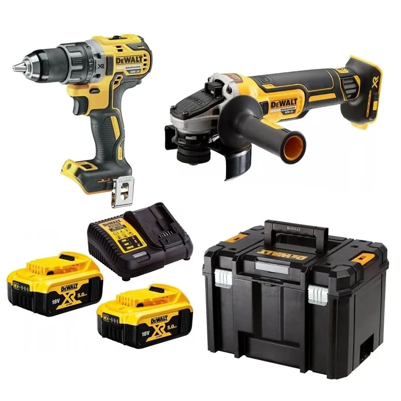 Akumuliatorinių įrankių rinkinys su akumuliatoriumi Dewalt DCK2020P2T-QW, 18 V, 5 Ah
