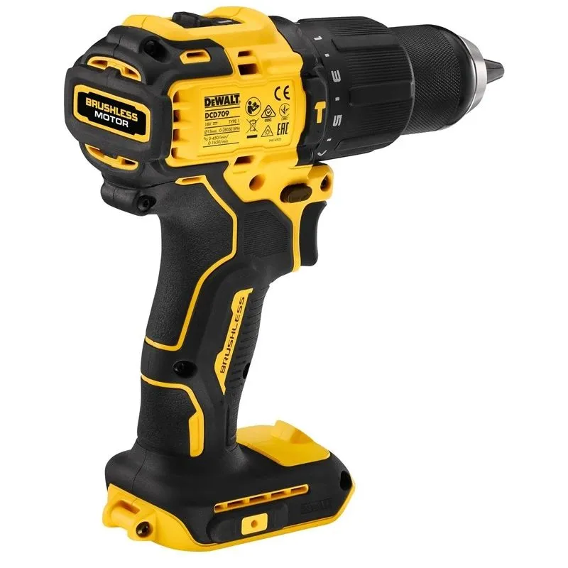 Akumuliatorinis smūginis gręžtuvas su akumuliatoriumi Dewalt DCD709M1-QW, 18 V, 4 Ah