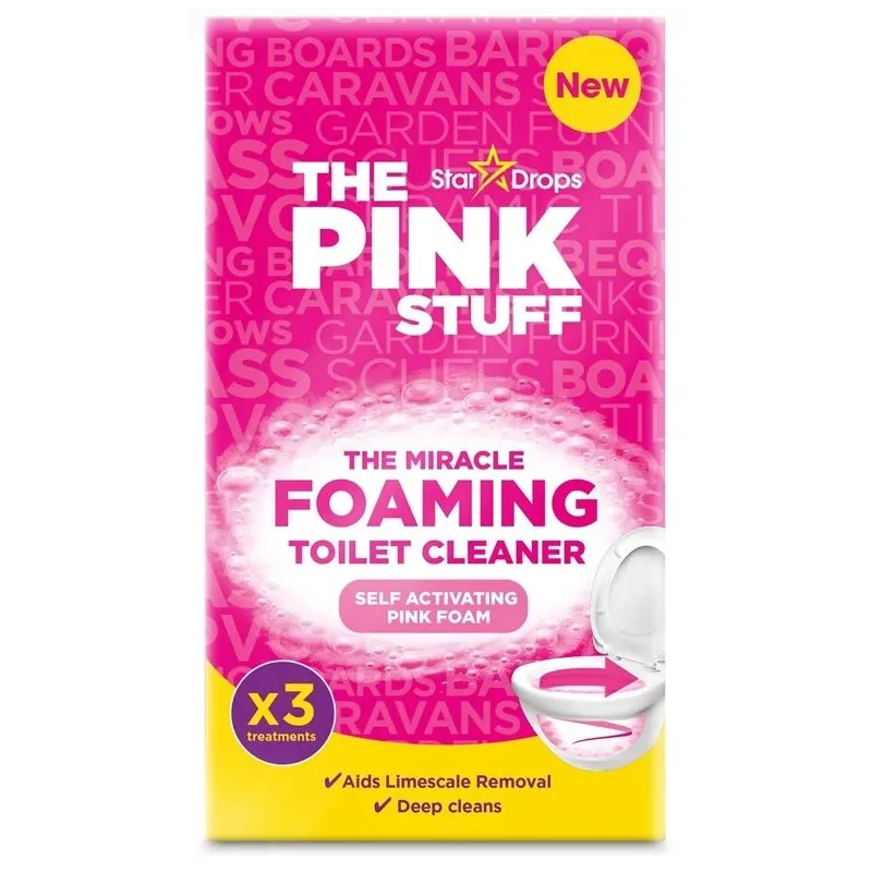 Чистящее средство для туалета The Pink Stuff Foaming, 0.3 кг, 3 шт.