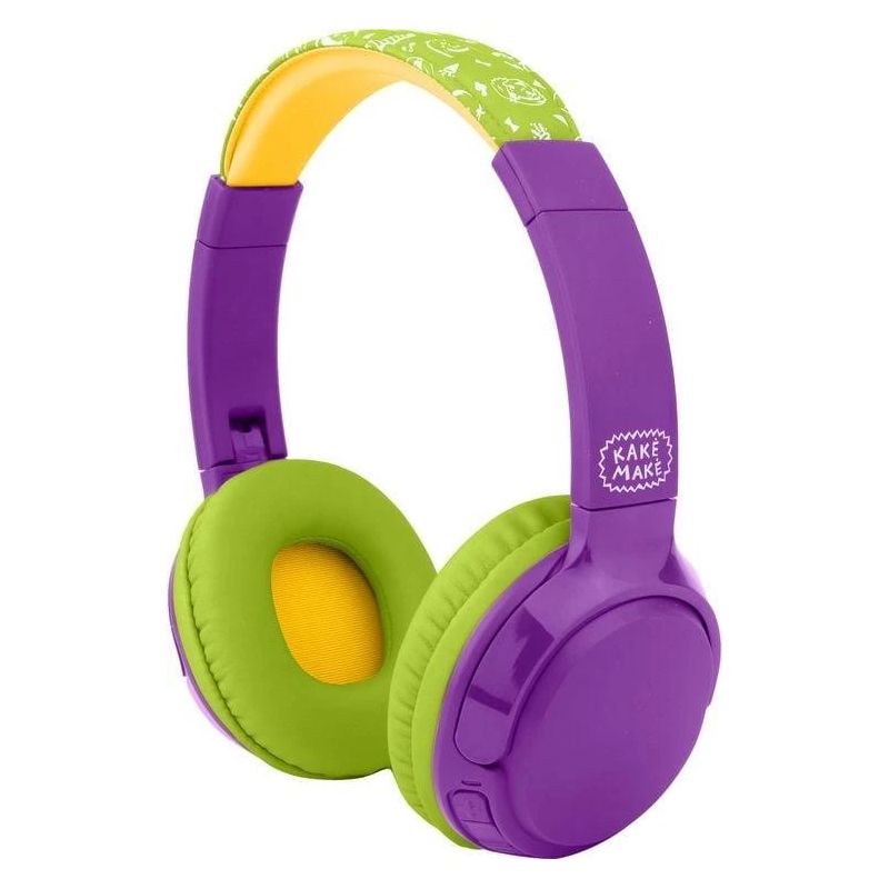 Bezvadu austiņas bērniem Kakė Makė. zaļa-violeta