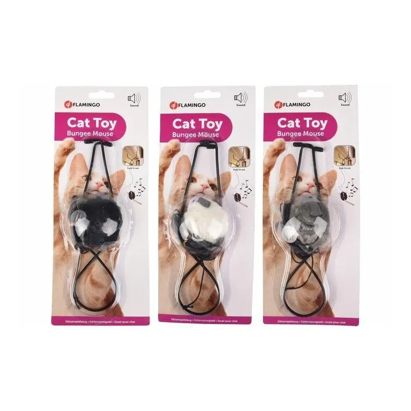 Rotaļlieta kaķim Flamingo Bungee Mouse