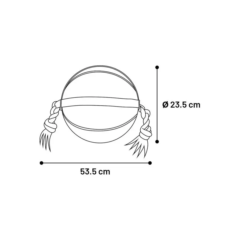 Žaislas šuniui, kamuoliukas Flamingo 5345417, DIA 24 cm, oranžinė sp.