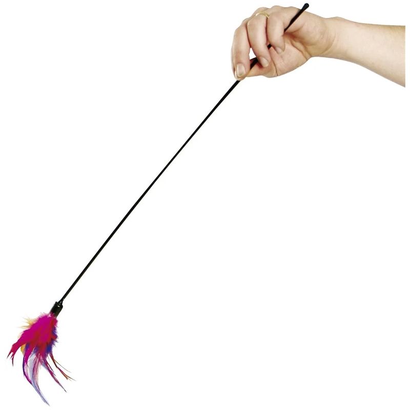 Rotaļlieta kaķim Flamingo FEATHERSTICK. daudzkrāsains