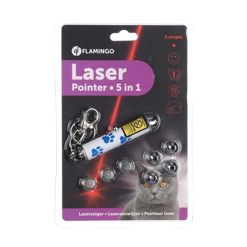 Žaislas katėms su lazeriu Flamingo Laser, mėlyna sp.-balta sp.