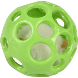 Rotaļlieta kaķim Flamingo BALL WITH HOLESS. zaļa