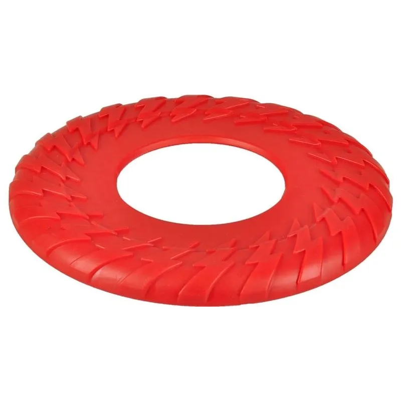 Žaislas šuniui, diskas Flamingo 518198, 25.5 cm, DIA 25.5 cm, raudona sp.