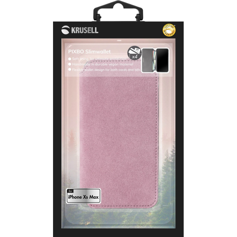 Krusell Broby 4 Card SlimWallet Apple iPhone XS Max pink
