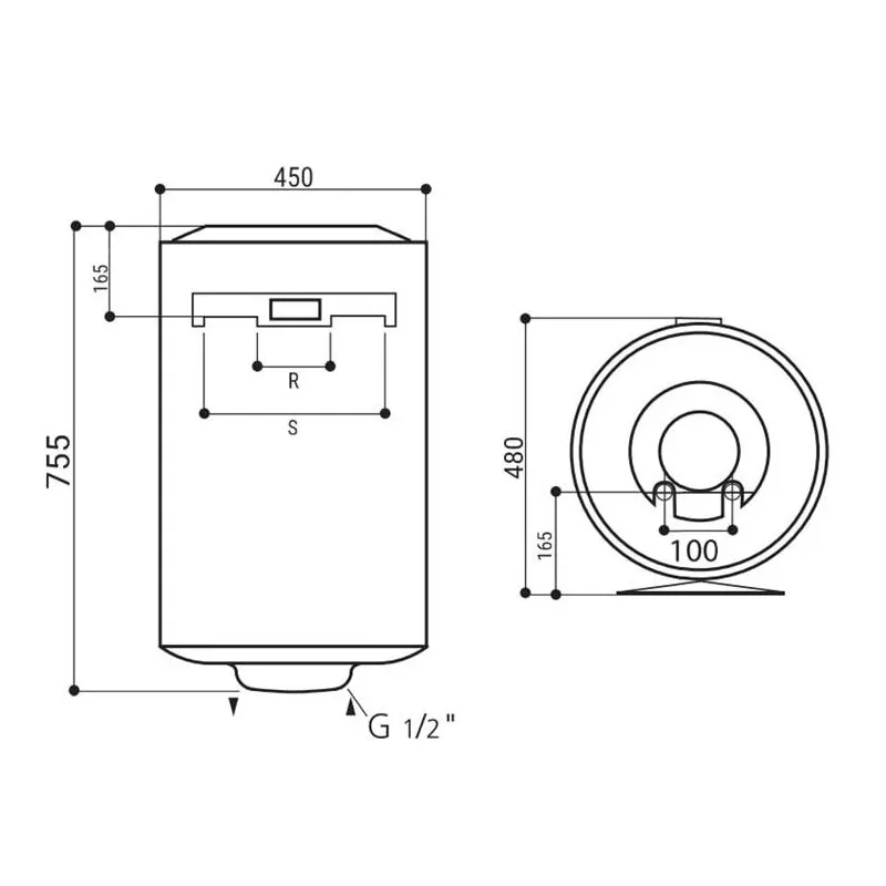 Ūdens sildītājs Regent 2K EU2 80, 75 l