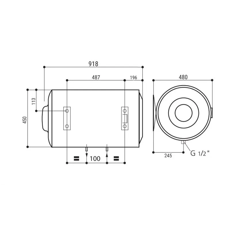 Ūdens sildītājs Regent H EU2 100, 95 l