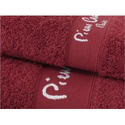 Набор банных полотенец Pierre Cardin 1148 BURGUNDY, красный цв., 140 см x 70 см, 3 шт.