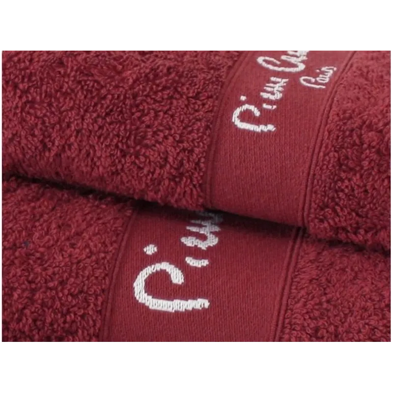 Vannas dvieļu komplekts Pierre Cardin 1148 BURGUNDY, sarkana krās., 140 cm x 70 cm, 3 gab.