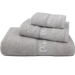 Towel setx3 pier card 2224 silver 450gsm
