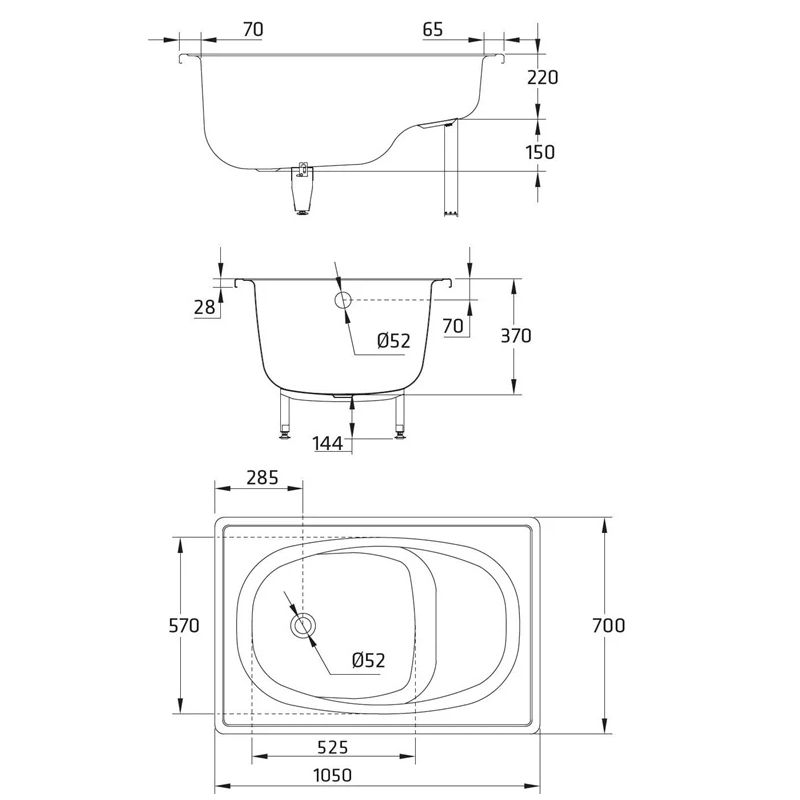 VONIA „EUROPA“ ,1.05X0.7 m, BE KOJŲ,