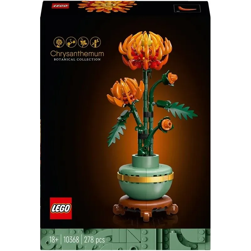 Konstruktors LEGO Icons Krizantēma 10368, 278 gab.
