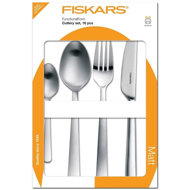 Fiskars Functional Form galda piederumu komplekts, sudraba