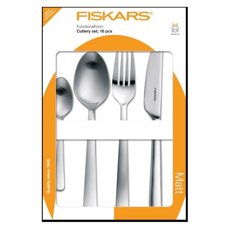 Fiskars Functional Form galda piederumu komplekts, sudraba