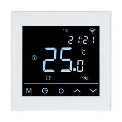 Termostats HEATCOM HC91 Wi-Fi, balts