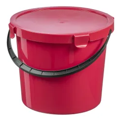 Bucket with lid 10l 60790807 dark pink