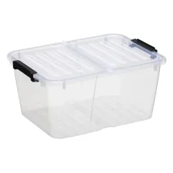 Daiktadėžė su dangčiu Plast Team, 15 l, skaidri sp., 39.4 x 29.5 x 18.5 cm